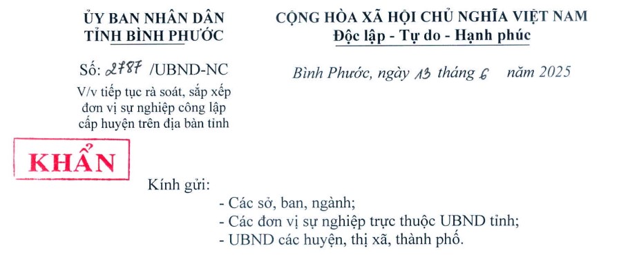 Bình Phước: Tiếp tục rà soát, sắp xếp đơn vị sự nghiệp công lập cấp huyện