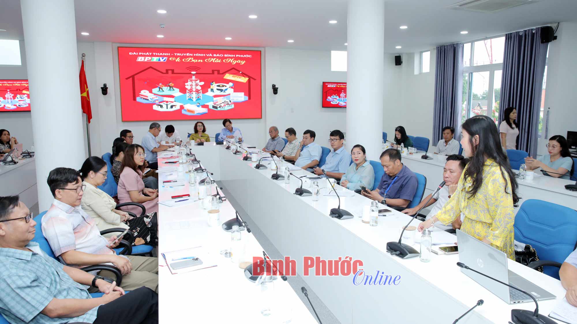 BPTV làm việc với ĐNRTV và Báo Đồng Nai về công tác hợp nhất