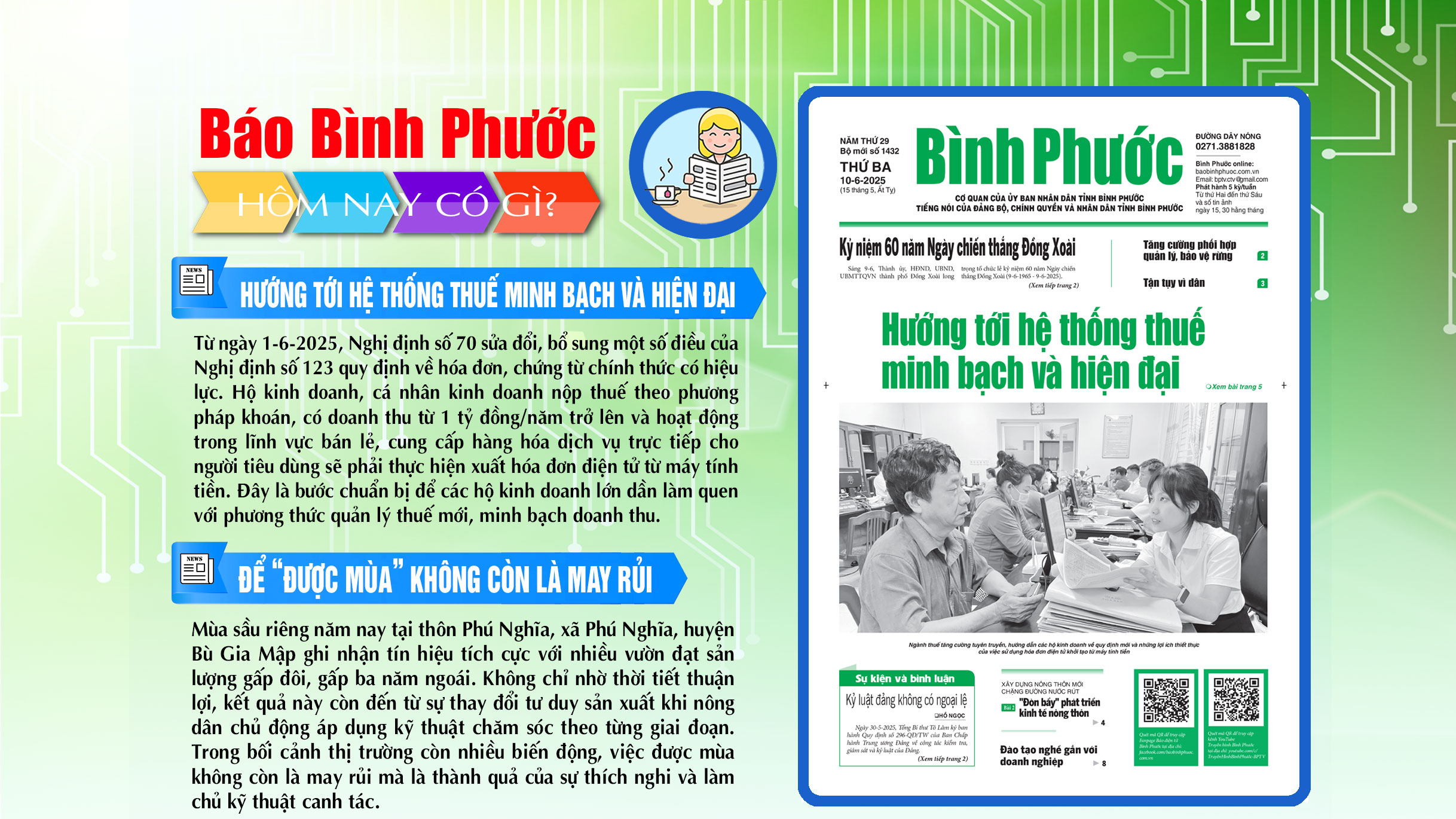 Kính mời độc giả đón đọc báo in Bình Phước hôm nay 10-6-2025