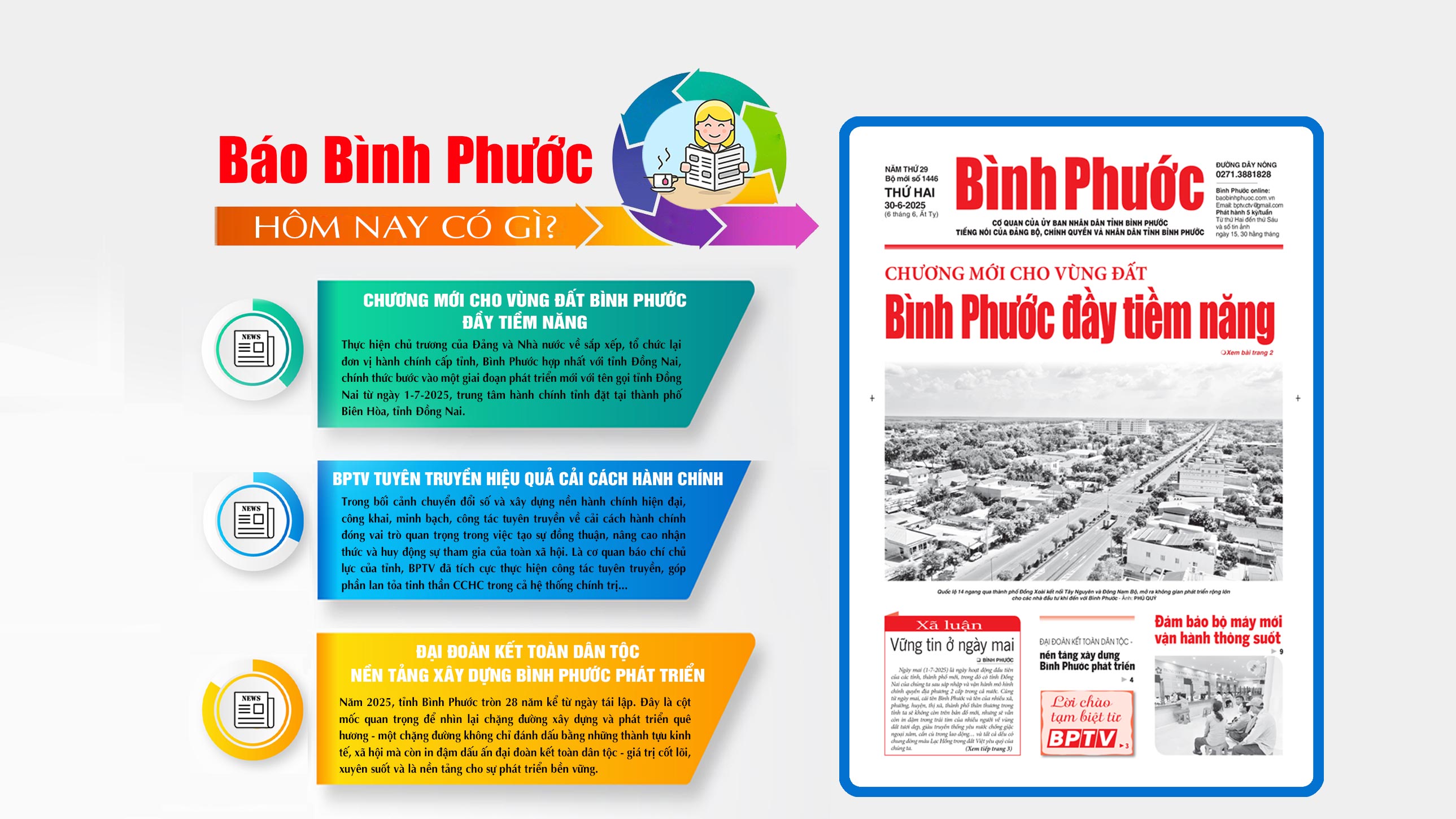 Kính mời độc giả đón đọc báo in Bình Phước hôm nay 30-6-2025