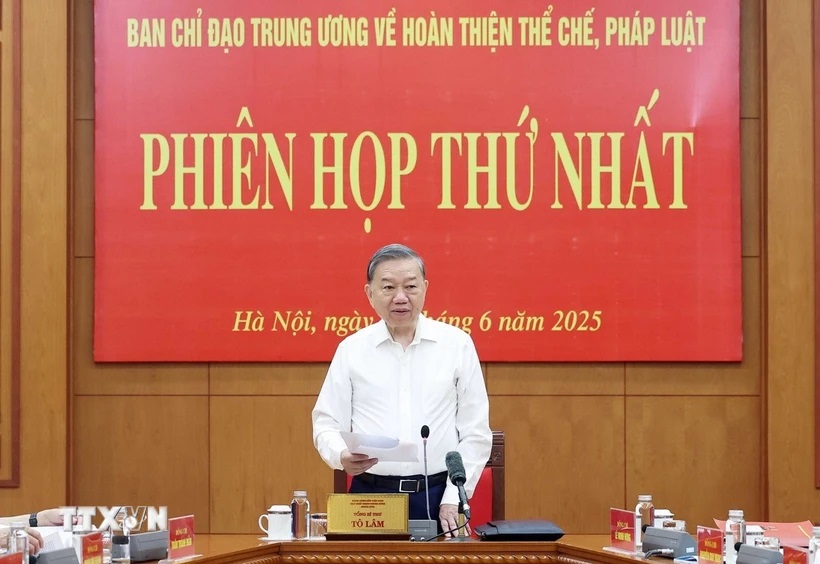 Tổng Bí thư: Hoàn thiện thể chế pháp luật phải mở đường cho kiến tạo phát triển