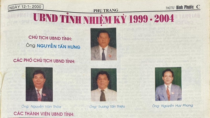 UBND tỉnh nhiệm kỳ 1999-2004