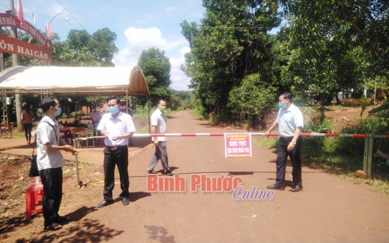 Bù Gia Mập thay đổi vùng phong tỏa cách ly tạm thời liên quan bệnh nhân Covid-19 thứ 2