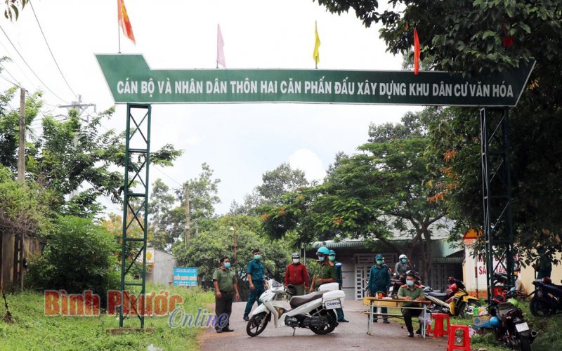 Bù Gia Mập thu hẹp khu vực cách ly tạm thời phòng, chống Covid-19