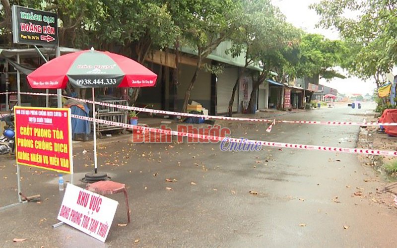 Chơn Thành tiếp tục điều chỉnh, thu hẹp các phạm vi phong tỏa tạm thời