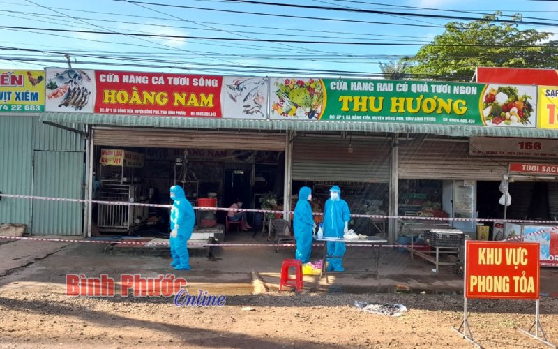Đồng Phú khẩn trương truy vết, phong tỏa sau khi có ca dương tính đầu tiên