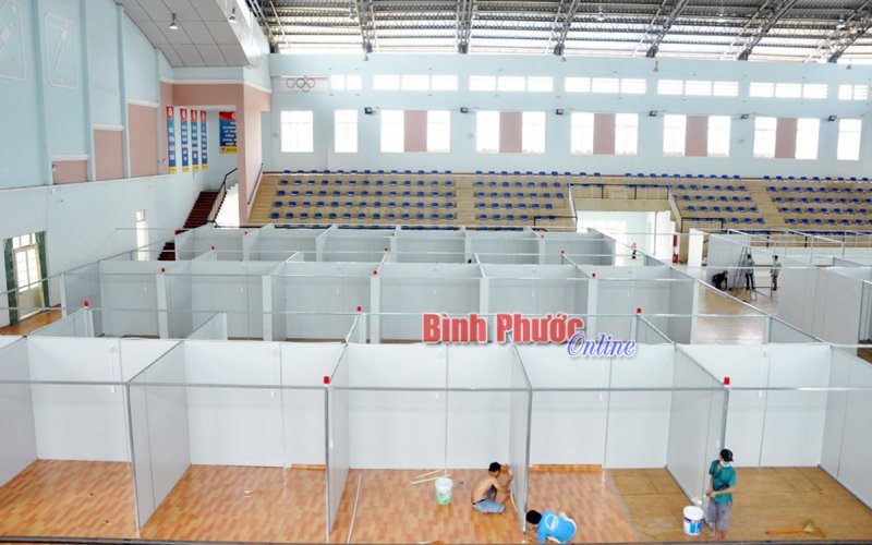 Đồng Xoài gấp rút hoàn thành khu điều trị dã chiến Covid-19