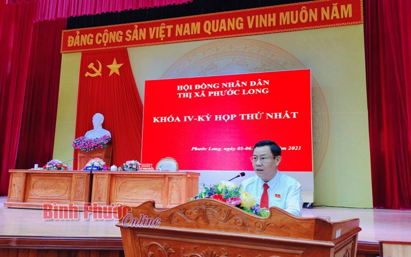 Ông Lê Thanh Sơn tái cử chức danh Chủ tịch HĐND thị xã Phước Long khóa IV
