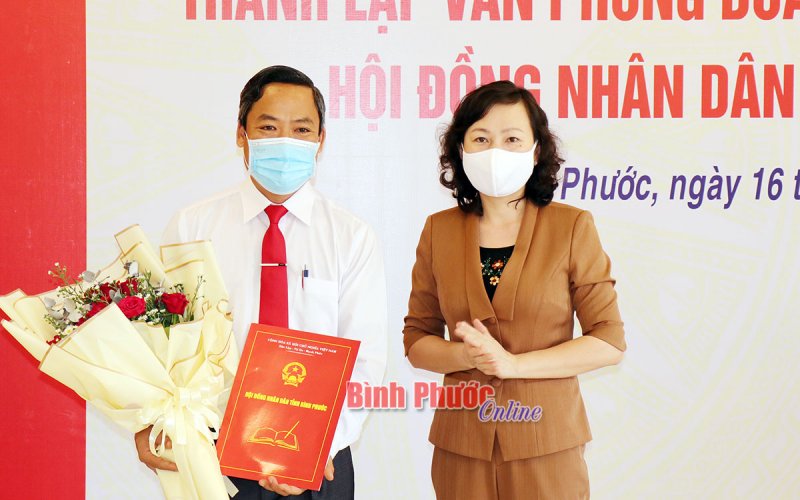 Thành lập Văn phòng Đoàn đại biểu Quốc hội và HĐND tỉnh Bình Phước