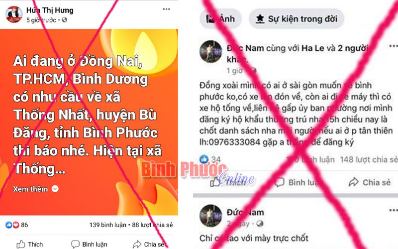 Thông tin Bình Phước hỗ trợ xe đón người từ các tỉnh, thành có dịch về là không chính xác