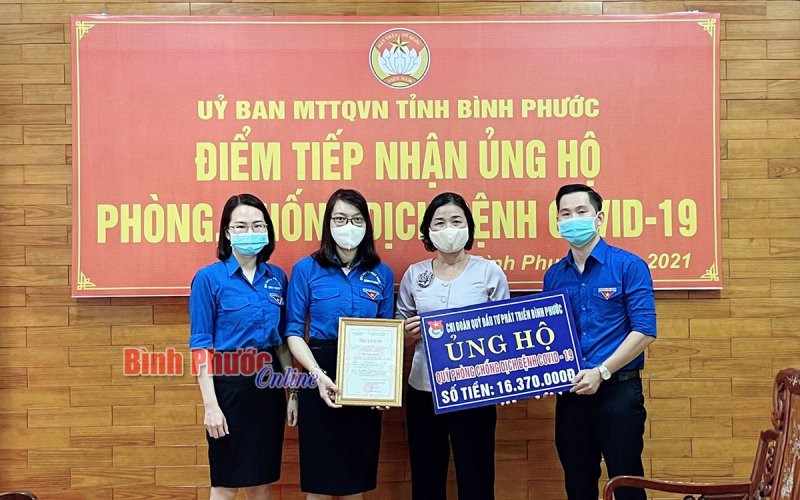 Tuổi trẻ Quỹ đầu tư phát triển Bình Phước chung sức phòng, chống Covid-19