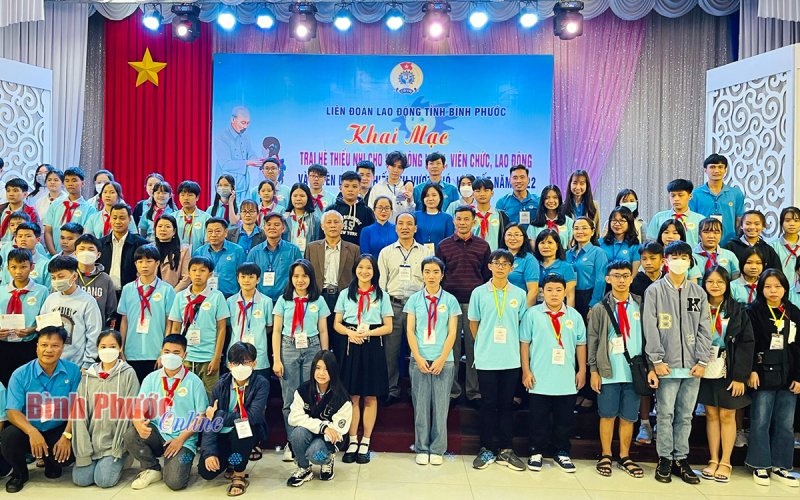 100 thiếu nhi con CNVCLĐ tham gia trại hè tỉnh Bình Phước năm 2022