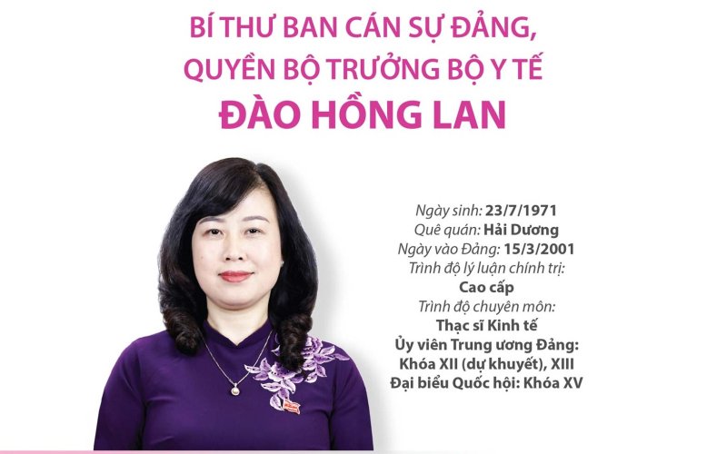 Bí thư Ban Cán sự Đảng, Quyền Bộ trưởng Bộ Y tế Đào Hồng Lan