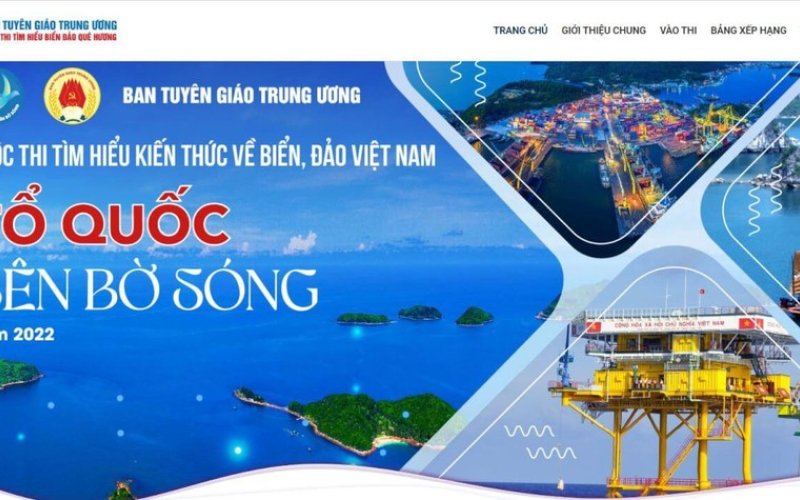 Cuộc thi trực tuyến 'Tổ quốc bên bờ sóng' năm 2022