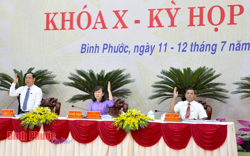 HĐND tỉnh Bình Phước khóa X thông qua 22 nghị quyết 