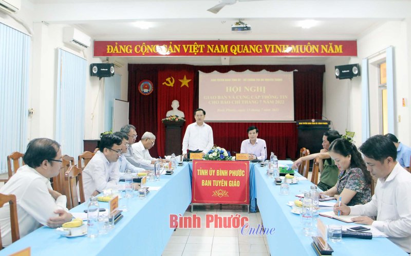 Hội nghị giao ban và cung cấp thông tin cho báo chí tháng 7-2022