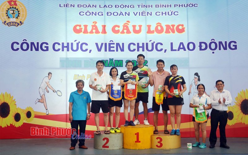 Thành công giải cầu lông Công chức, viên chức, người lao động năm 2022