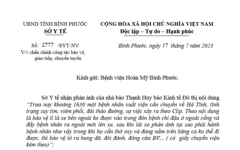 Chấn chỉnh chuyển tuyến tại Bệnh viện Hoàn Mỹ