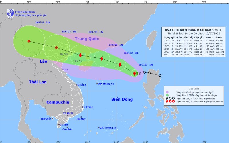Chủ động ứng phó với bão số 1 và mưa lũ