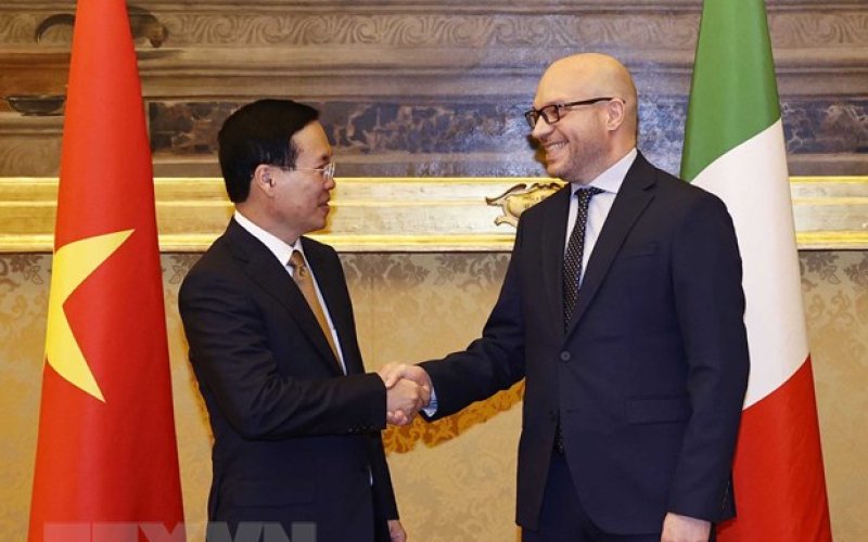 Chủ tịch nước: Italy là một đối tác quan trọng của Việt Nam ở châu Âu