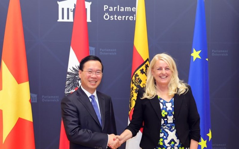 Chủ tịch nước Võ Văn Thưởng gặp Chủ tịch Thượng viện Áo Claudia Arpa