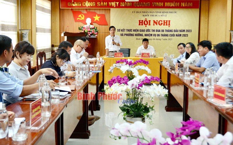 Khối thi đua số 12 sơ kết giao ước thi đua 6 tháng đầu năm 