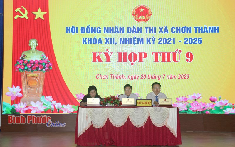 Kỳ họp thứ 9, HĐND thị xã Chơn Thành khóa XII