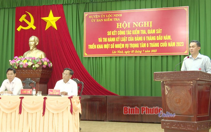 Lộc Ninh sơ kết công tác kiểm tra, giám sát 6 tháng đầu năm 2023