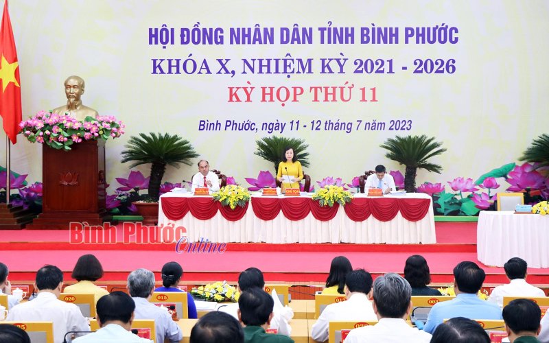 Ngày thứ hai kỳ họp lần thứ 11 Hội đồng nhân dân tỉnh khóa X