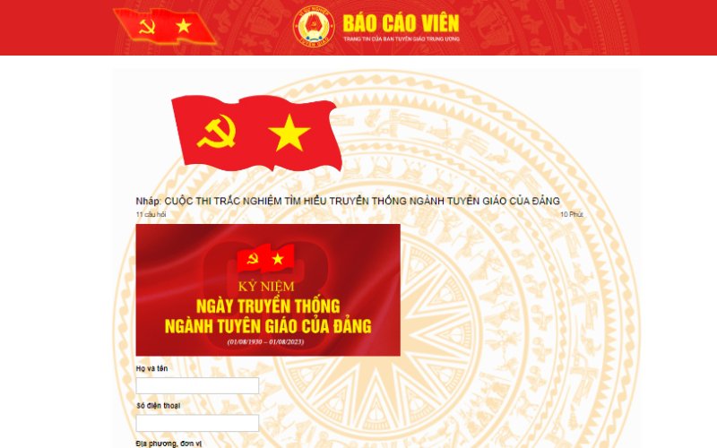 Phát động cuộc thi trắc nghiệm tìm hiểu truyền thống ngành Tuyên giáo của Đảng