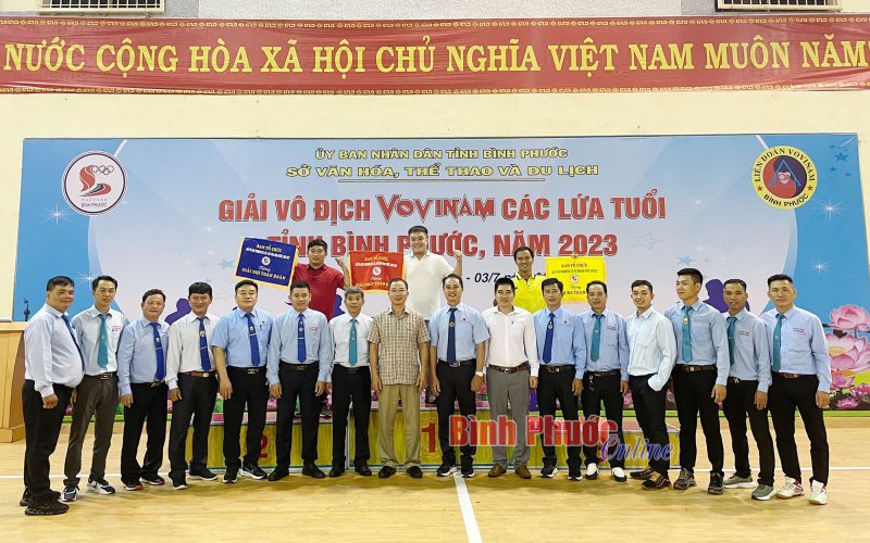 Phòng GD&ĐT Bù Gia Mập nhất toàn đoàn Giải vô địch Vovinam các lứa tuổi