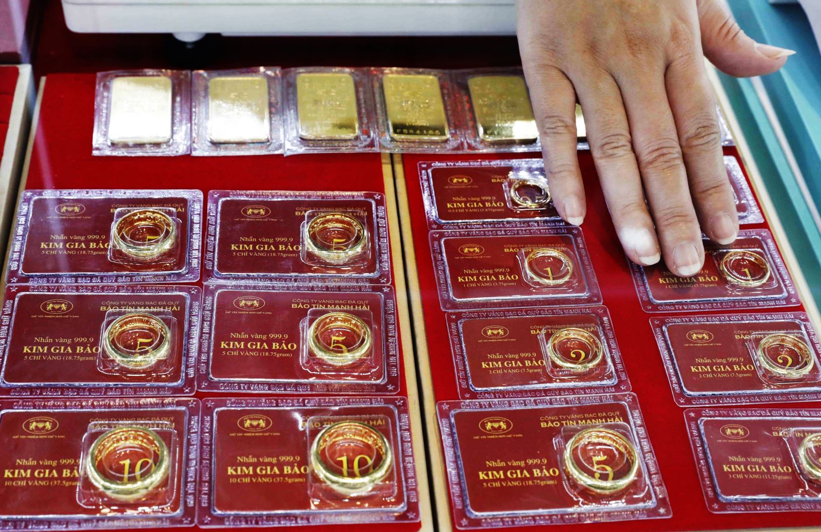 Giá vàng nhẫn sáng 31-7 tăng trở lại