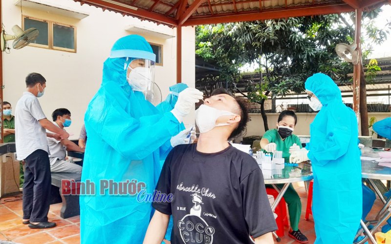 Đồng Phú: 9.690 người được xét nghiệm SARS-CoV-2 