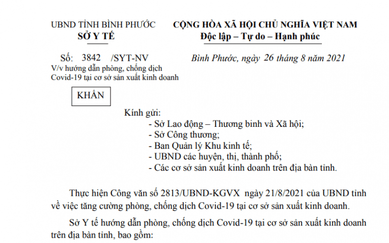 Thực hiện tốt phòng, chống dịch Covid-19 tại doanh nghiệp
