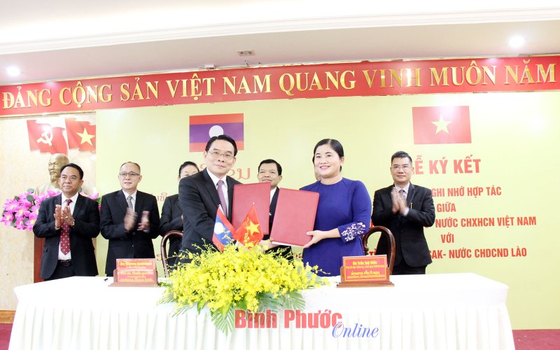Bình Phước - Champasak ký kết Biên bản ghi nhớ hợp tác giai đoạn 2022-2026