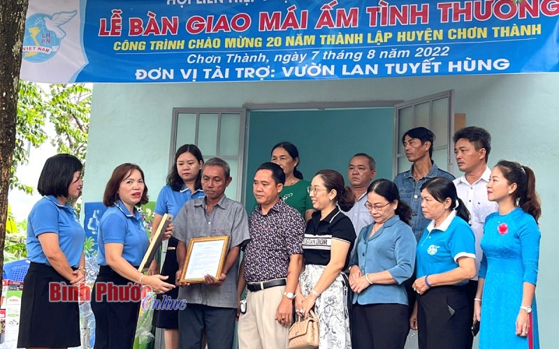 Bình Phước: Hội LHPN tỉnh hoàn thành chỉ tiêu xây dựng nhà tình thương năm 2022