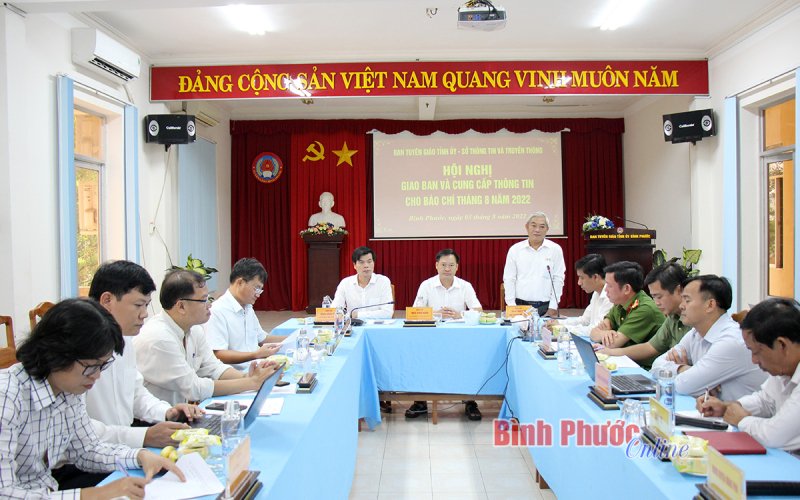 Bình Phước: Cung cấp thông tin cho báo chí tháng 8-2022