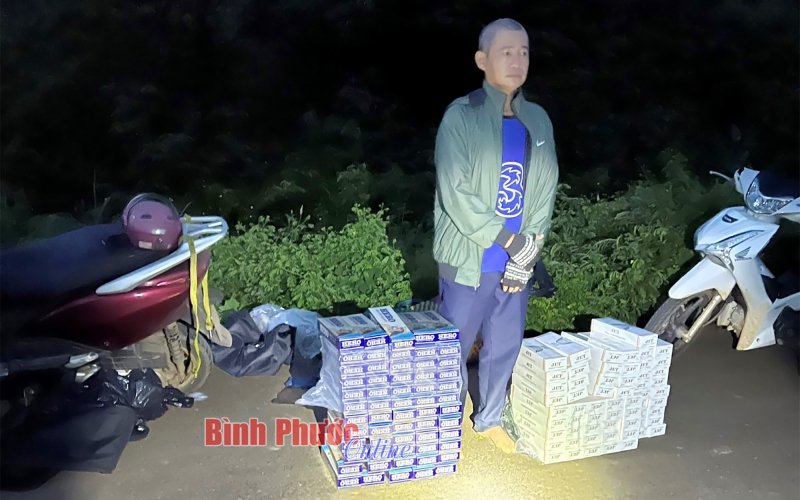 Bình Phước: Phát hiện, thu giữ 1.200 bao thuốc lá điếu nhập lậu