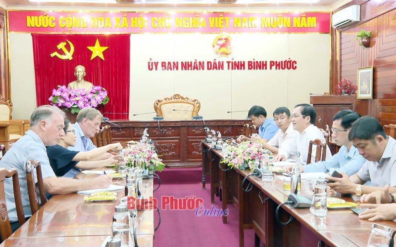 Bình Phước: Tiếp và làm việc với nhà đầu tư Vương quốc Anh