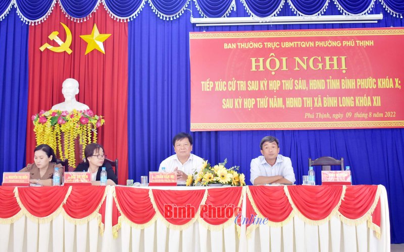 Cử tri phường Phú Thịnh đề nghị mở một số tuyến đường trong khu dân cư