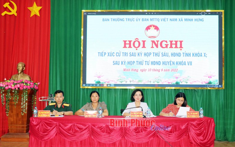 Cử tri xã Minh Hưng kiến nghị sớm được bố trí tái định cư