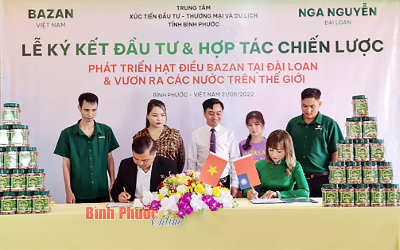 Hạt điều Bazan ký kết hợp tác chiến lược phát triển tại Đài Loan 