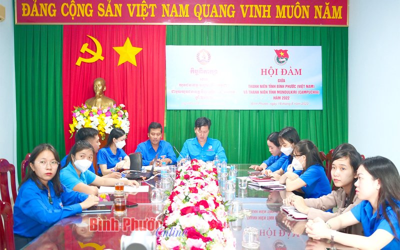 Hội đàm trực tuyến thanh niên 2 tỉnh Bình Phước và Mondulkiri