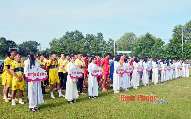 Khai mạc giải bóng đá Đại hội TDTT tỉnh Bình Phước lần 6 năm 2022