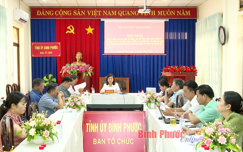 Bình Phước góp ý kiến vào dự thảo sửa đổi, bổ sung Quy định 04 của Ban Bí thư