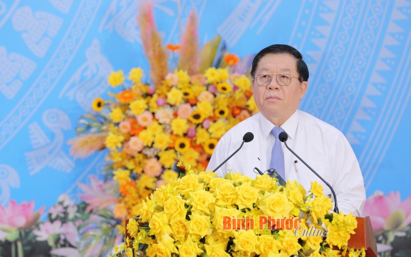 Bí thư Trung ương Đảng, Trưởng ban Tuyên giáo Trung ương Nguyễn Trọng Nghĩa đánh giá cao sự quan tâm đến lĩnh vực văn hóa của tỉnh Bình Phước