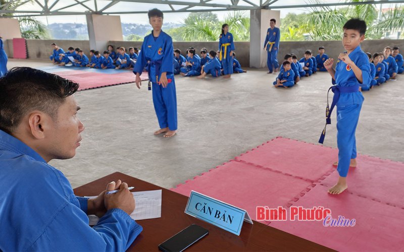 Bình Phước: 560 môn sinh Vovinam thi nâng cấp đai