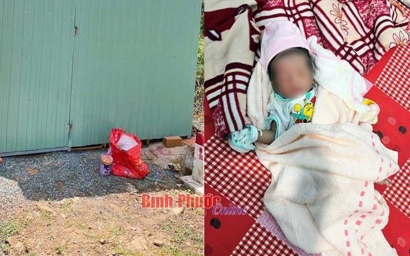 Bình Phước: Tìm thân nhân bé trai bị bỏ rơi