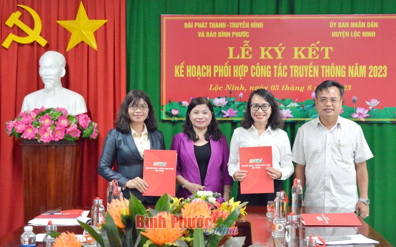 BPTV và UBND huyện Lộc Ninh ký kết phối hợp tuyên truyền