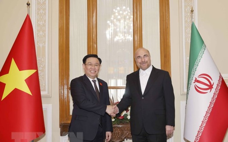 ​Chủ tịch Quốc hội Vương Đình Huệ hội đàm với Chủ tịch Quốc hội Iran